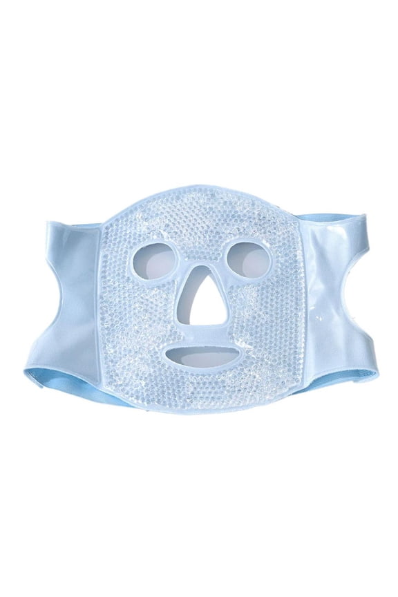 Full Face Cooling Mask with Adjustable Straps for and Cold Therapy, Soft Polyester Fiber Design for Soothing Relief