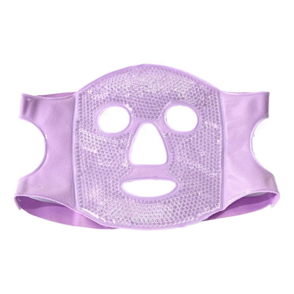 Full Face Cooling Mask with Adjustable Straps for and Cold Therapy, Soft Polyester Fiber Design for Soothing Relief