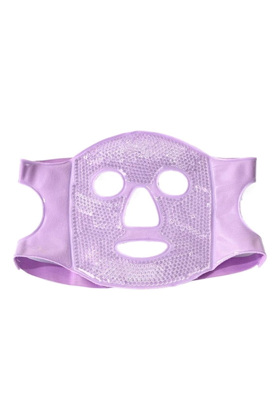 Full Face Cooling Mask with Adjustable Straps for and Cold Therapy, Soft Polyester Fiber Design for Soothing Relief