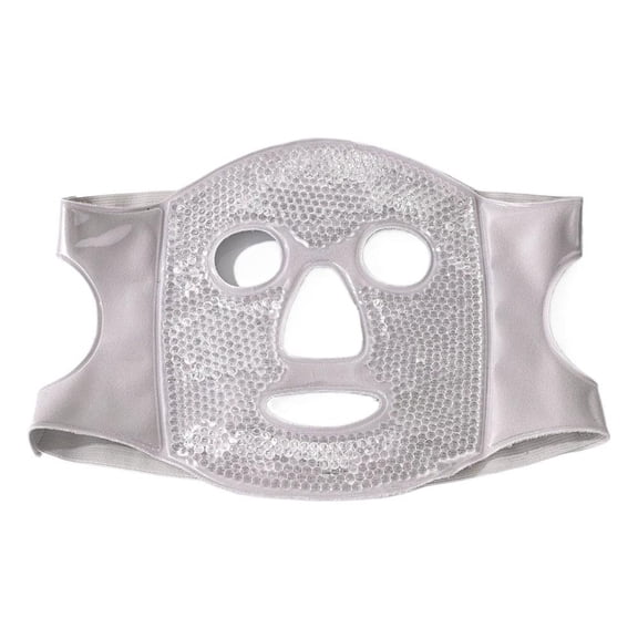 Full Face Cooling Mask with Adjustable Straps for and Cold Therapy, Soft Polyester Fiber Design for Soothing Relief