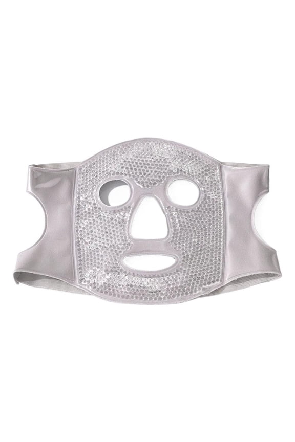 Full Face Cooling Mask with Adjustable Straps for and Cold Therapy, Soft Polyester Fiber Design for Soothing Relief