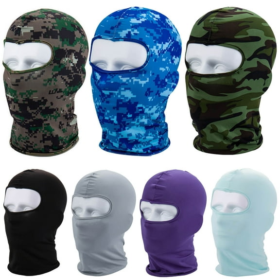 Full Face Cover UV Protection Neck Gaiter Breathable Dustproof Silk Balaclava Hood for Outdoor Motorcycle Cycling