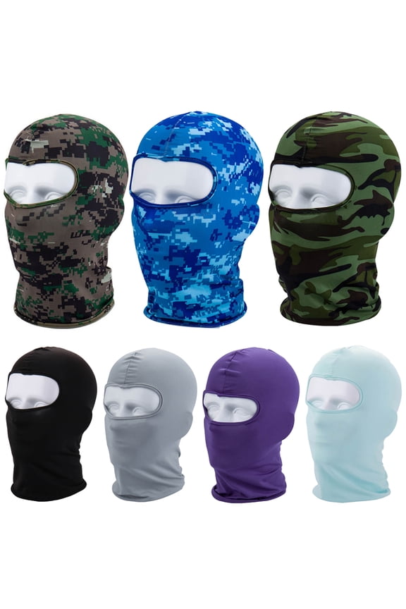 Full Face Cover UV Protection Neck Gaiter Breathable Dustproof Silk Balaclava Hood for Outdoor Motorcycle Cycling