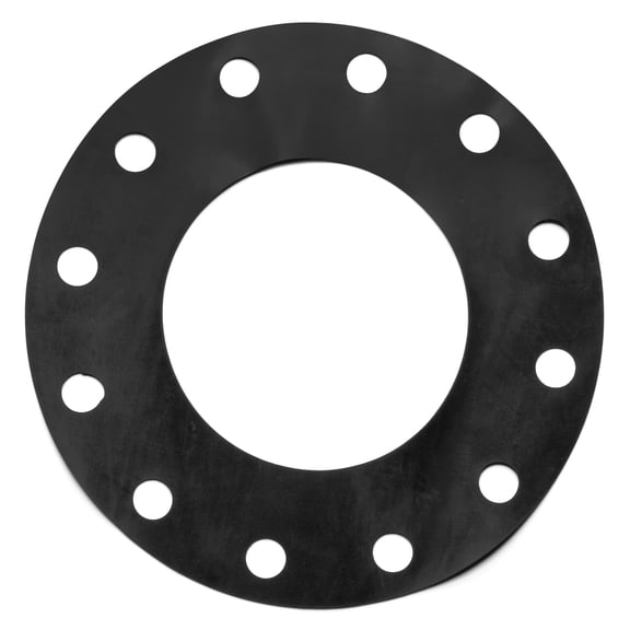Full Face EPDM Rubber Flange Gasket for 6" Pipe - 1/16" Thick - Class 300