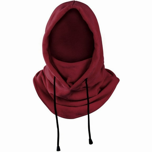 Full Face Fleece Mask - Balaclava Ski Mask - Extreme Cold Weather Face Mask - For Men & Women - Burgundy