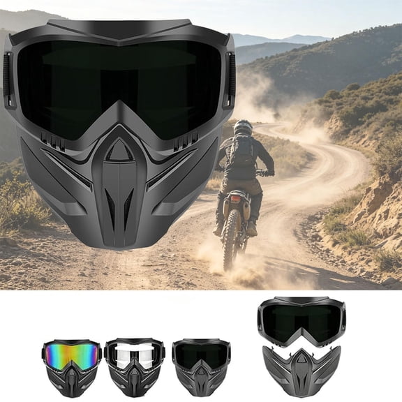 Full Face Goggles for Grass Cutting, Anti-Fog & Impact Resistant Mask Reusable Mowing for Riding, Welding, Trimming