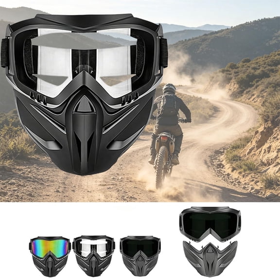 Full Face Goggles for Grass Cutting, Anti-Fog & Impact Resistant Mask Reusable Mowing for Riding, Welding, Trimming