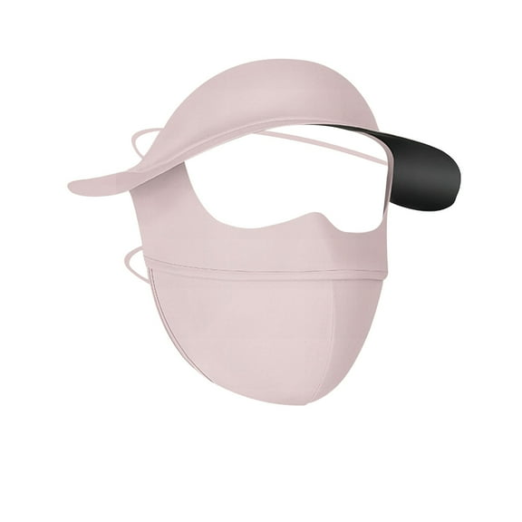 ZQUUVOU Full-Face Integrated Sun Protection Face Cover Hat For Women Uv Protective Summer Cycling Outdoor Wear Pink