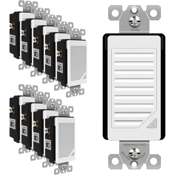 Full Face LED Decorator Guide Light with Automatic Daylight Sensor 120VAC 15A White 10 Pack Bestseling