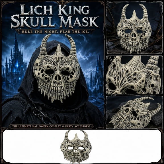 Full Face Mask, Devil Mask, Scary Halloween Mask, Spiked Edge, Resin, Plastic, Halloween Skeleton Decorations, Prop, Halloween, Gothic, 7X9 In, , 1 Pc, Halloween Prop,