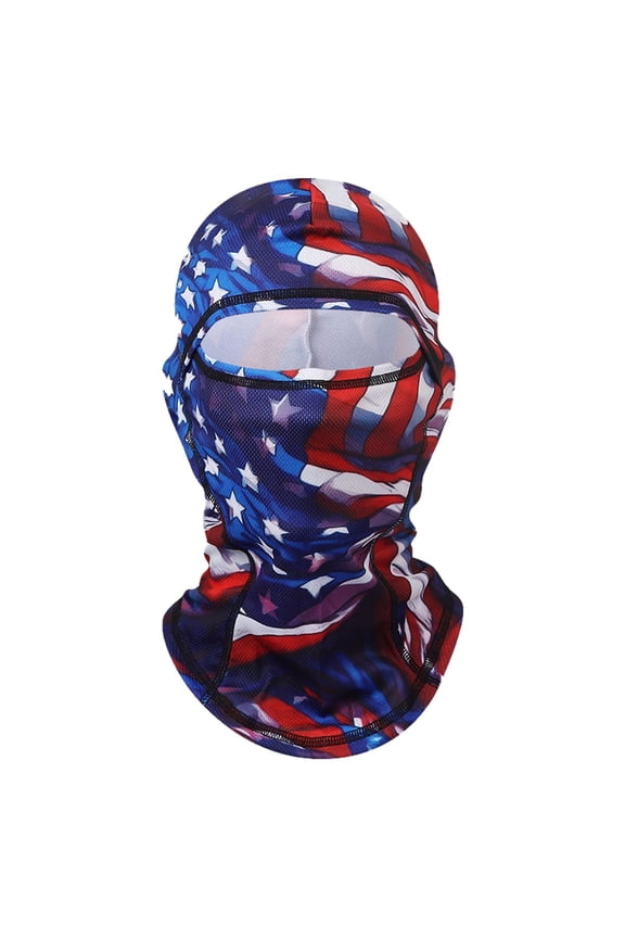 Full Face Mask Men Women, Riding Hood Flag Printing Sports Sweat Absorption Full Face Sun Riding, Sun Protection Hood Balaclava for Men Women - Motorcycle Sheisty Mask for Fishing