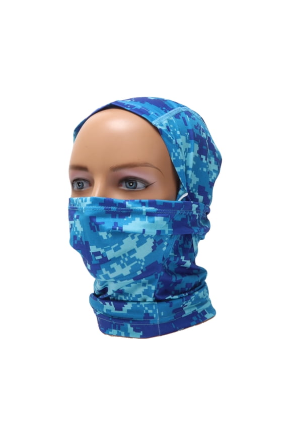 Full Face Mask Polyester Camouflage Face Cover Windproof,Quick-drying Blue 1 Pc