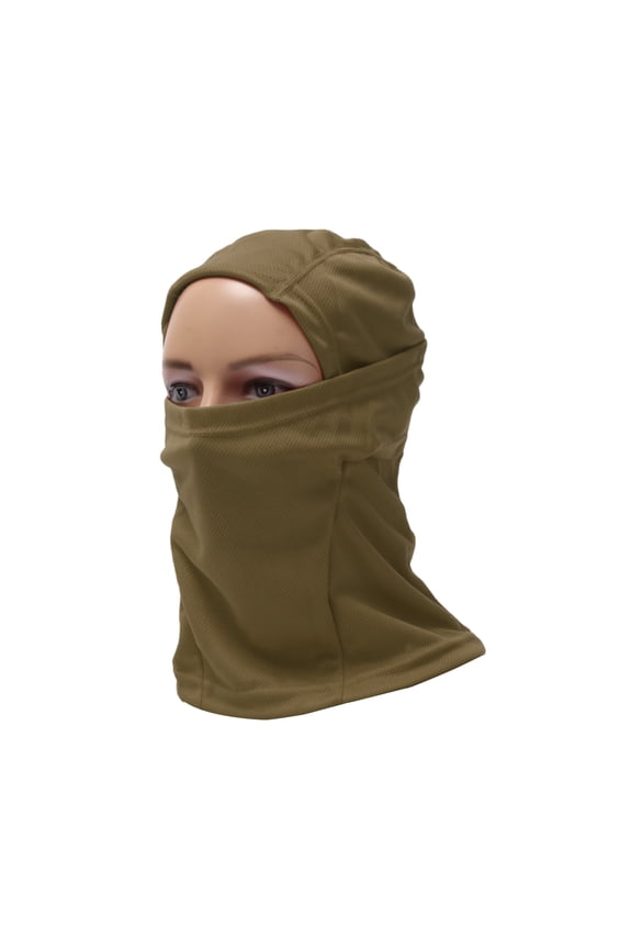 Full Face Mask Polyester Face Cover Breathable,Sweat-wicking Sand Color 1 Pcs