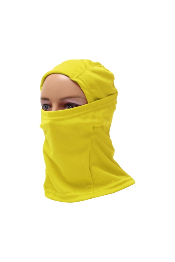 Full Face Mask Polyester Face Cover Breathable,Sweat-wicking Turmeric 1 Pcs