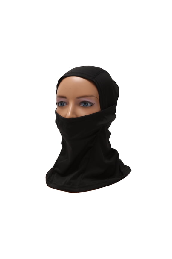 Full Face Mask Polyester Face Cover Windproof,Quick-drying Black 1 Pcs