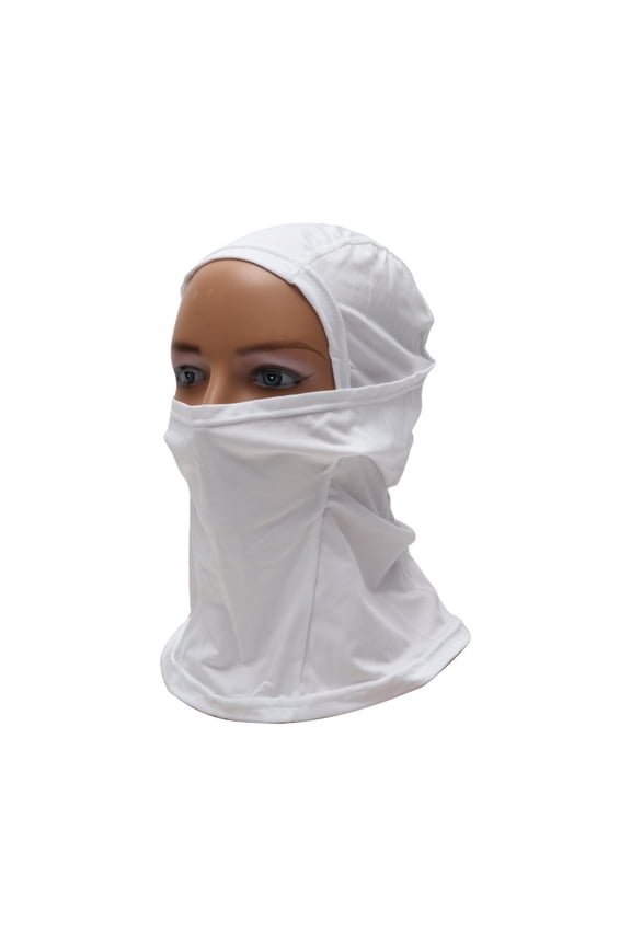 Full Face Mask Polyester Face Cover Windproof,Quick-drying White 1 Pcs