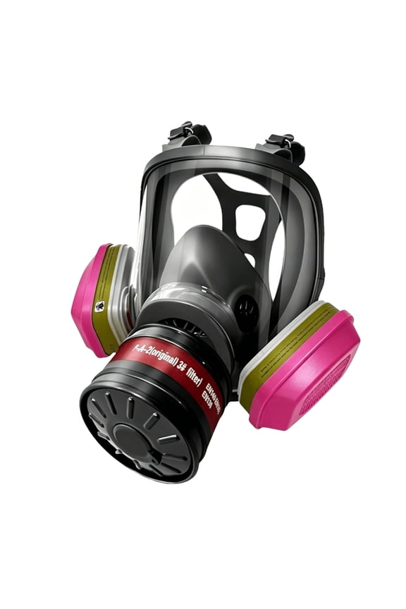 Full Face Mask Respirator Face Eye Protections Mask Head Mounted Respirator, Full Face Mask With Filter Cartridge