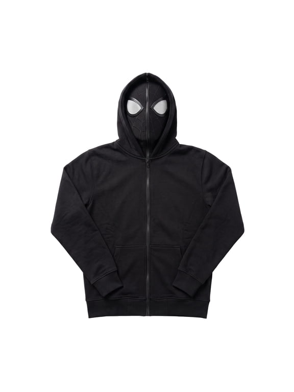 Full Face Masked Zip Hoodie, Spider Hooded Sweatshirt Cosplay Costume Jacket for Adult