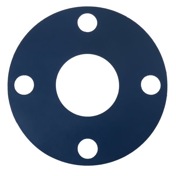 Full Face Metal Detectable FDA Silicone Flange Gasket for 4" Pipe - 1/16" Thick - Class 150