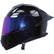 Full-Face Motorcycle Helmet, Adult Motocross ATV Offroad Dirt Bike Helmet DOT Approved, Light Black, S Size