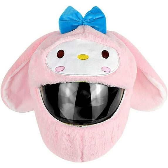 Full Face Motorcycle Helmet Cover HYwys Plush Protective Cover Funny Coverage for Most Helmets