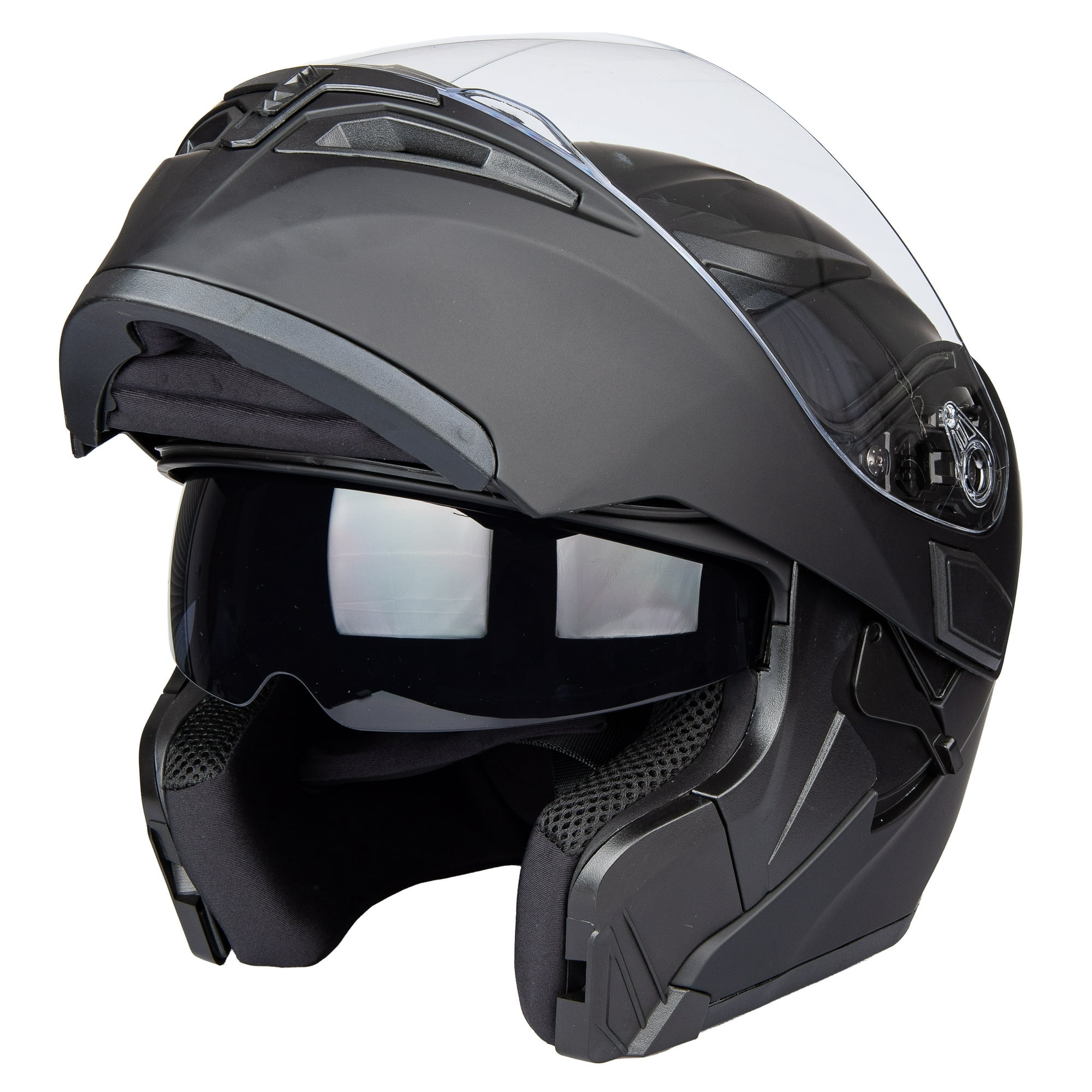 Full Face Motorcycle Helmet Dual Visor Sun Shield Flip up Modular ...