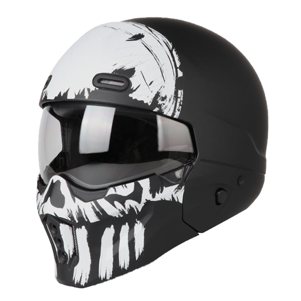 Full Face Motorcycle Helmet With Detachable Front Cover, Multiple