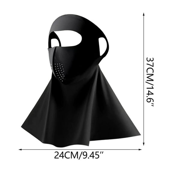 Full-Face Neck Mask Sun Protection UV-Rays UPF50+ Breathable Outdoor Sports Cycling Mask 14.6 Inch Lightweight Face Cover UV Protective Gear