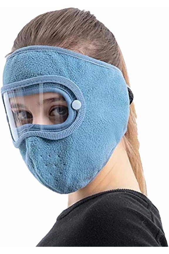 Full Face Protection Headgear, Winter Warm-Masks, Polar Fleece Riding Windproof Hd Goggles Face Protection Mouth Shield - Face-Mask Pack, Face Shield, Motorcycle Face-Mask, Winter Goggles