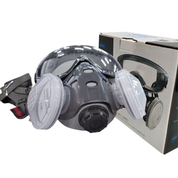 Full Face Protective Mask with Wide Field of View Large Lens, Anti-splash Anti-dust Safety Face Shield for Painting, Spraying, Woodworking, Grinding and Industrial Working Use