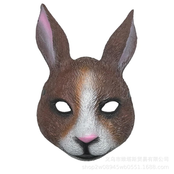 Full Face Rabbit Mask,Realistic Bunny Head Mask,Easter Rabbit Costume for Role-Play Party,Animal Bunny Masks
