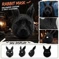 thumbnail image 1 of Full Face Rabbit Prop, Mask for Masquerade Party, Bunny Party Favors, Scary Halloween Mask, 12X7 Inch Solid Black Animal Mask for Adult and Teen Wear for Raves, Photo Booths and, 1 of 4
