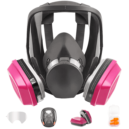 Full Face Respirator Mask, 6800 Reusable Respirator Mask with Filters 60921, Anti-fog, Ideal for Paint, Spray, Dust