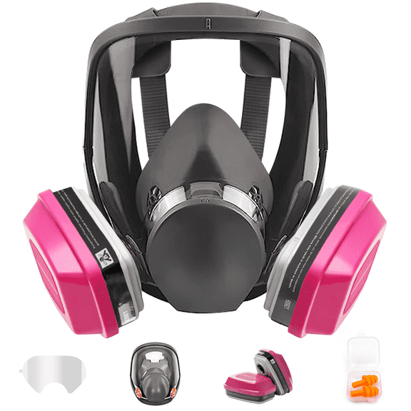 Full Face Respirator Mask, 6800 Reusable Respirator Mask with Filters 60921, Anti-fog, Ideal for Paint, Spray, Dust