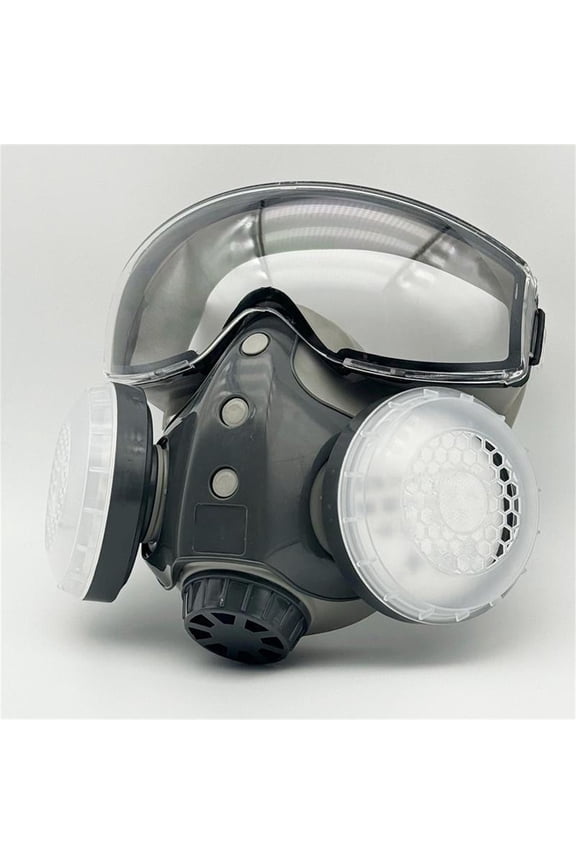 Full Face Respirator, Reusable Gas Mask with Wide Field of View for Painting, Woodworking, Chemical Protection and Spray Paint Safety