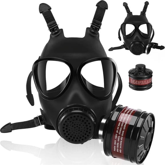 Full Face Reusable Silicone Respirator Mask with Activated Carbon Filter, AntiDust Paint Spray Safety Protective Mask for Industrial Work, DIY, Renovation, Welding