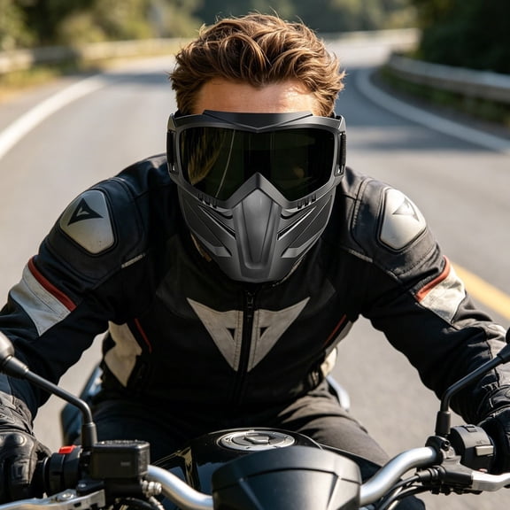 Full Face Safety Goggle Mask, Detachable Protective Shield, Anti-Fog Work Gear, Provides Full Coverage and Breathable Comfort for Mowing, Grinding, and Paintball Activities