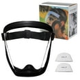 thumbnail image 1 of Full Face Safety Shield Anti-Fog Clear Visor Protective Mask, Adjustable Head Strap for Grinding, Cutting & Welding, Scratch Resistant & Impact Proof Safety Shield Black 1Pcs, 1 of 9