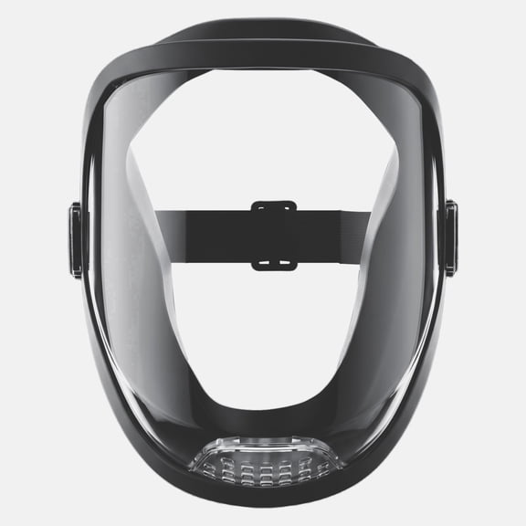 Pomerol Full Face Safety Shield with Black Tinted Lens for Grinding, Woodworking & Dust Protection