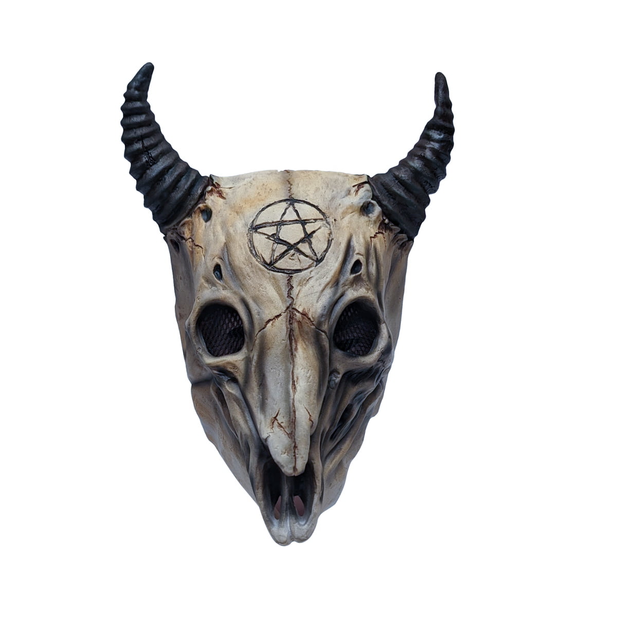 Full Face Scary Demon Goat Skull Mask Horror Movie Decor Devil Head  Halloween Costume 