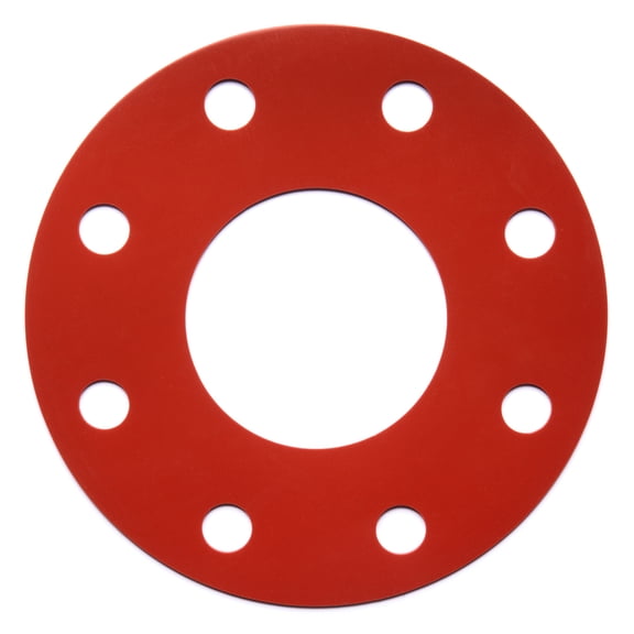 Full Face Silicone Rubber Flange Gasket for 6" Pipe - 1/16" Thick - Class 150
