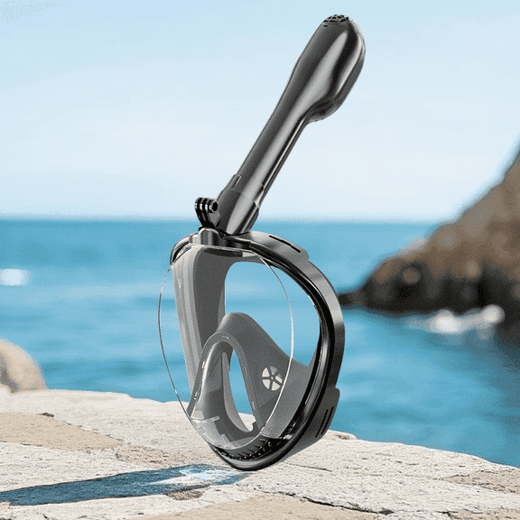 Full Face Snorkel Mask for Adults, 180 Degree Panoramic View Snorkeling Gear with Advanced Dry Top System, Anti-Fog & Anti-Leak Scuba Dive Mask