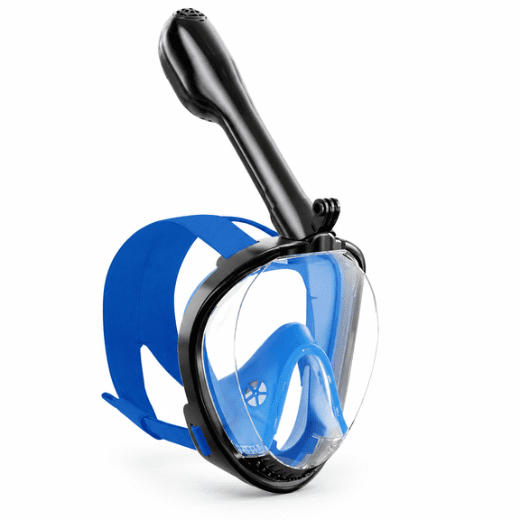 Full Face Snorkel Mask for Adults, 180 Degree Panoramic View Snorkeling Gear with Advanced Dry Top System, Anti-Fog & Anti-Leak Scuba Dive Mask