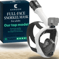 thumbnail image 1 of Full Face Snorkel Mask for Adults | CO2 Safe | Fullface Diving Mask from Khroom (White, from 5'7"), 1 of 7