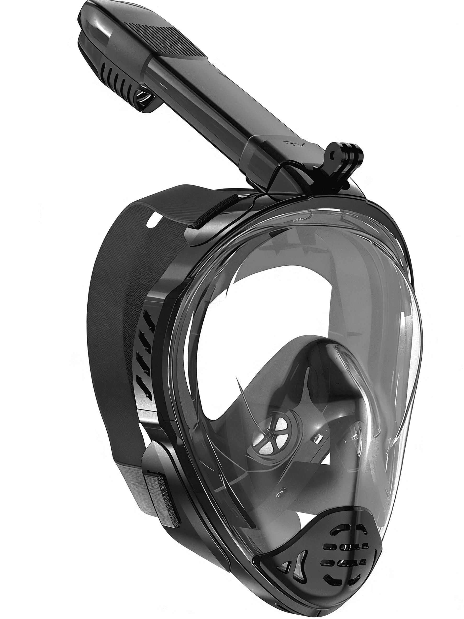 Full Face Snorkel Mask, Scuba Diving Mask with Detachable Camera Mount ...