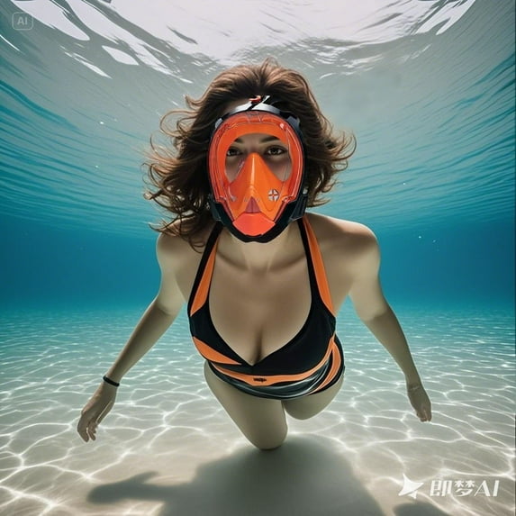 Full Face Snorkel for Adults Youth Kids 180 Panoramic View Diving Gear with Fog Leak Technology Adjustable Straps Camera Mount