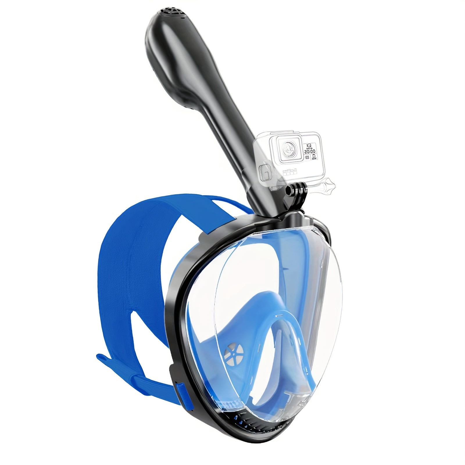 Full Face Snorkeling Mask, Snorkeling Mask With Detachable Camera Mount ...