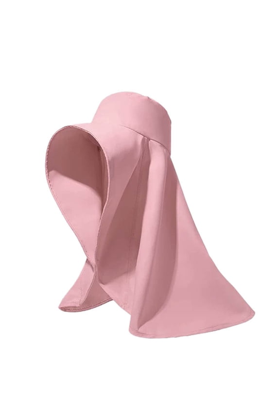 Full Face Sun Hat - Women's Summer Oversized Shawl - Covers Shoulder & Neck - UV Protection - Foldable - Acrylic