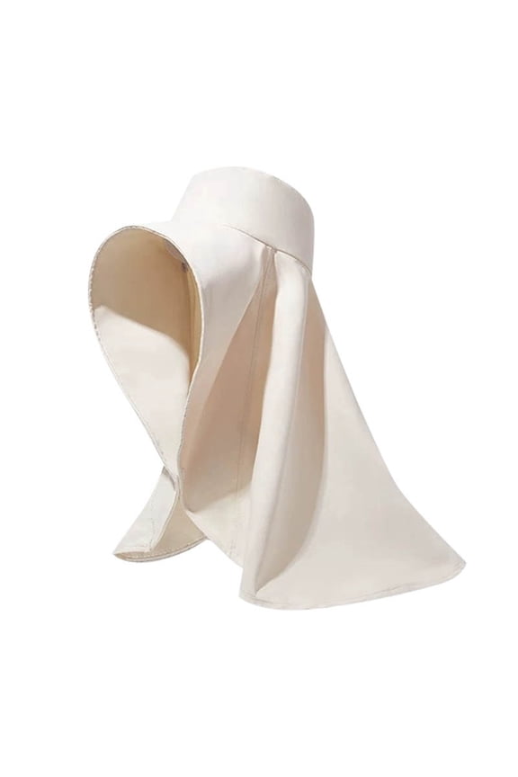 Full Face Sun Hat - Women's Summer Oversized Shawl - Covers Shoulder & Neck - UV Protection - Foldable - Acrylic