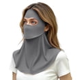 thumbnail image 1 of Full Face Sun Mask for Women Breathable UV Protection with Neck Coverage, Summer Outdoor Mask Dark Gray Free size(Free Size), 1 of 6